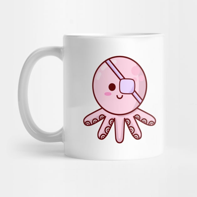 Kawaii Pirate Octopus by ArtsyDecals